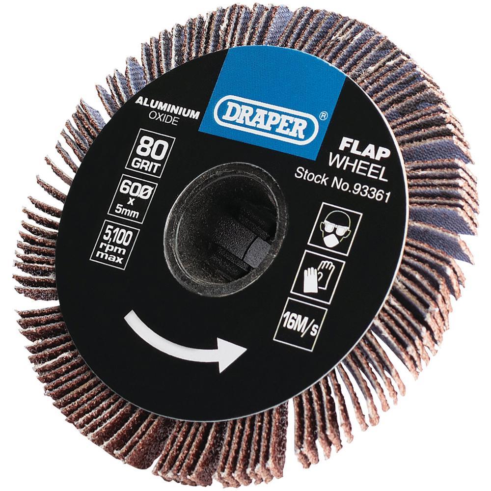 Draper Sanding Roller Flap Wheel 60mm 5mm 80g