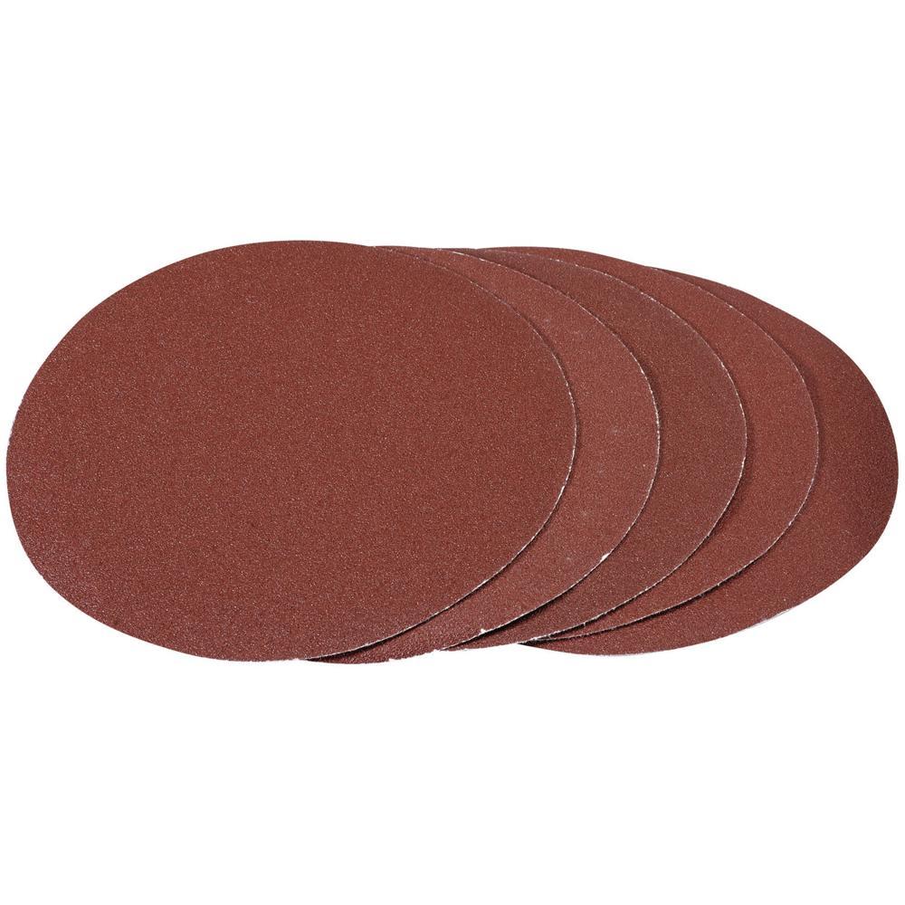 Draper 180mm Hook and Loop Aluminium Oxide Sanding Discs 180mm 80g Pack of 5