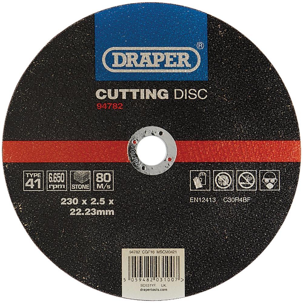 Draper Flat Stone Cutting Disc 230mm 2.5mm 22mm