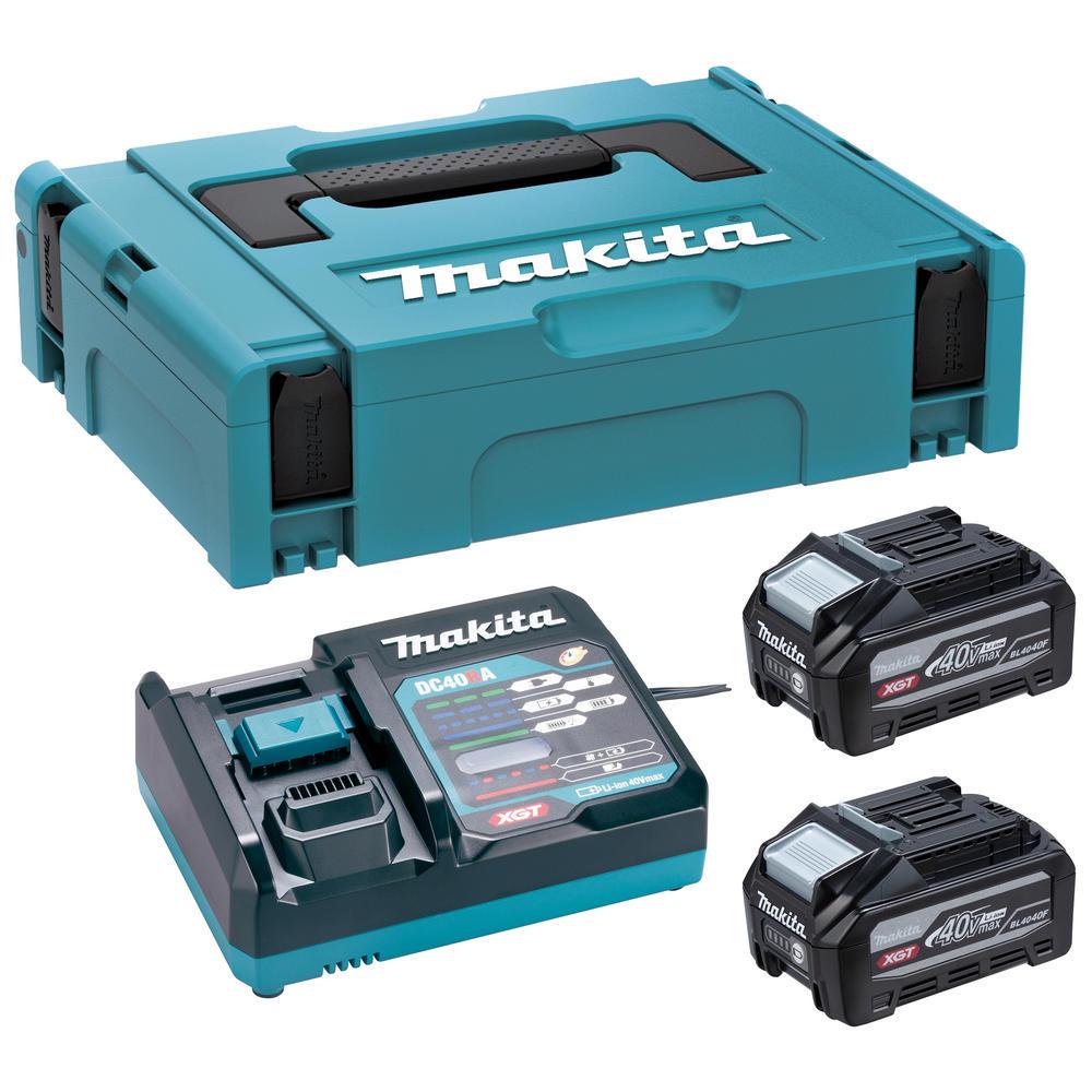 Makita 1911C9-1 40v Max XGT 2 x BL4040F High Output Battery and Charger Kit 4ah