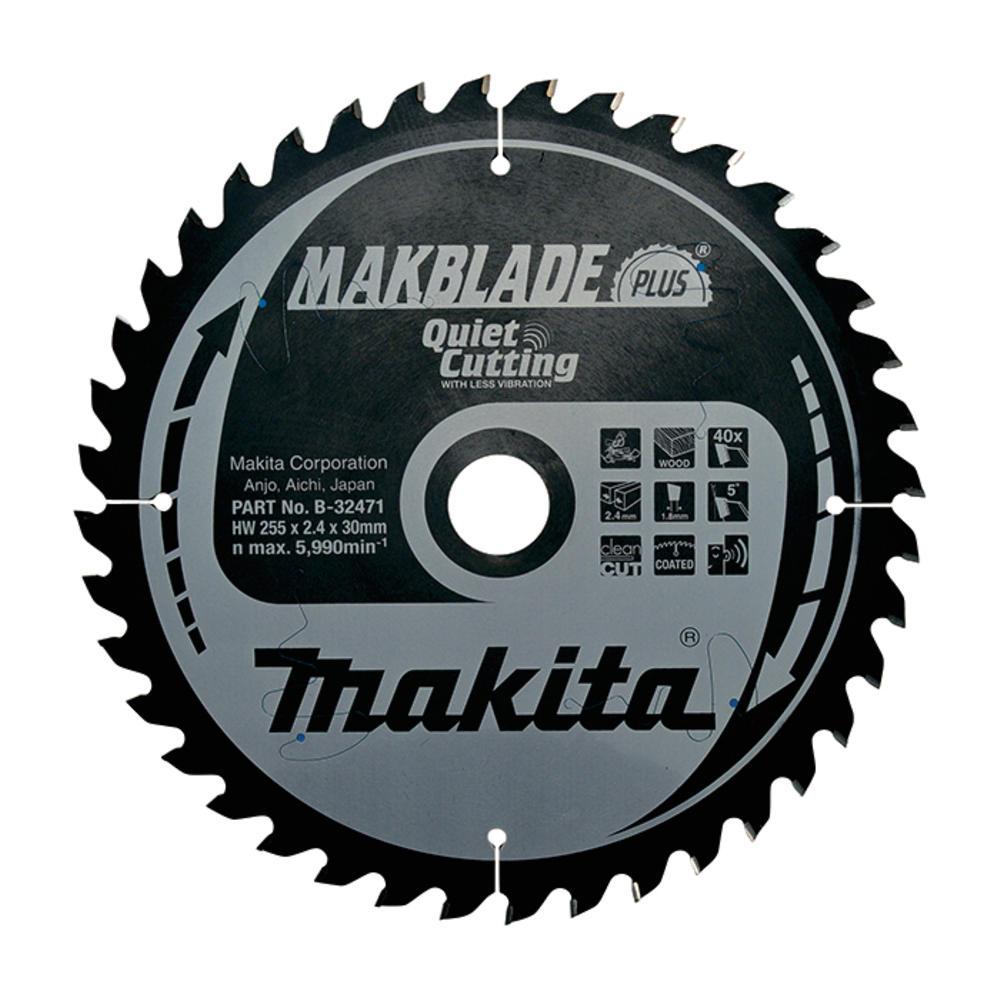 Makita MAKBLADE PLUS Circular Mitre Saw Blade for Wood 255mm 40T 30mm