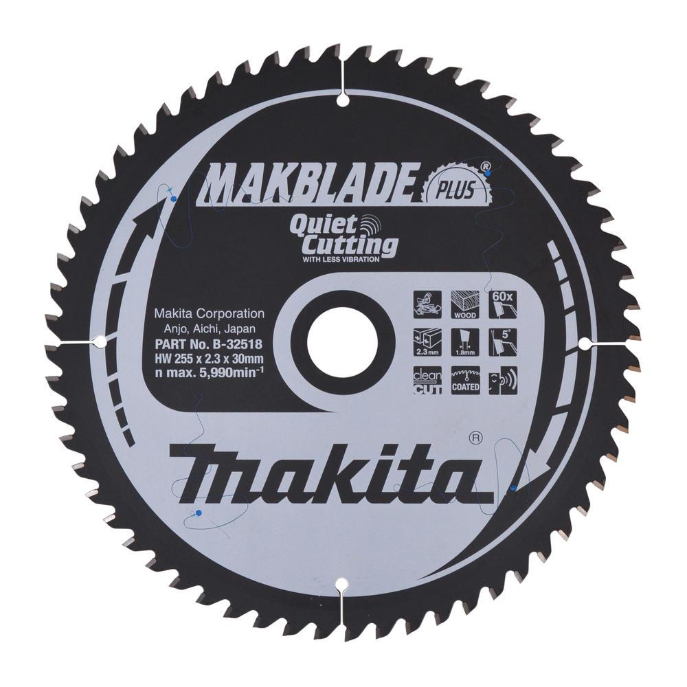 Makita MAKBLADE PLUS Circular Mitre Saw Blade for Wood 255mm 60T 30mm