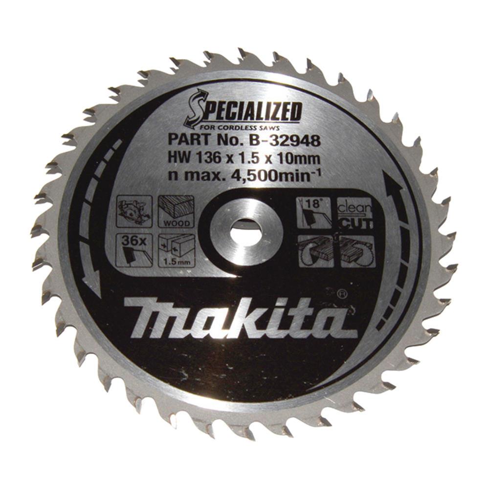 Makita SPECIALIZED Cordless Circular Saw Blade for Wood Cutting