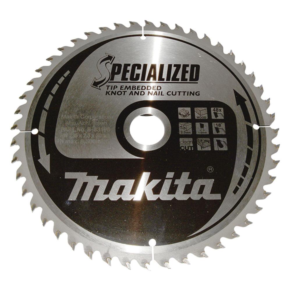 Makita SPECIALIZED Circular Saw Blade for Knot and Nail Cutting