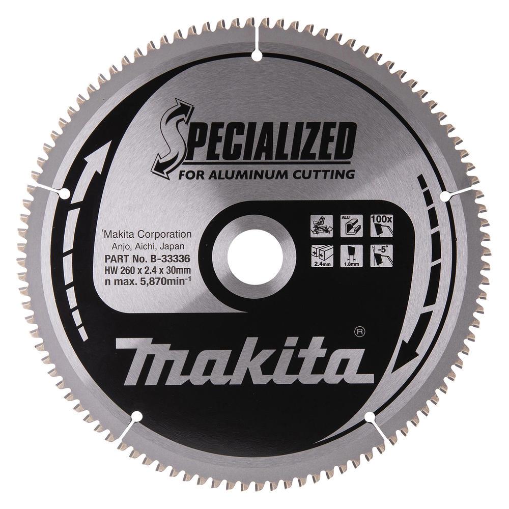 Makita SPECIALIZED Circular Saw Blade for Aluminium Cutting 260mm 100T 30mm