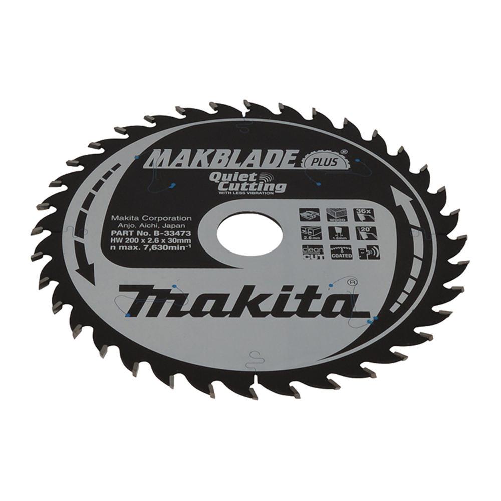 Makita MAKBLADE PLUS Circular Table Saw Blades for Wood Cutting 200mm 36T 30mm