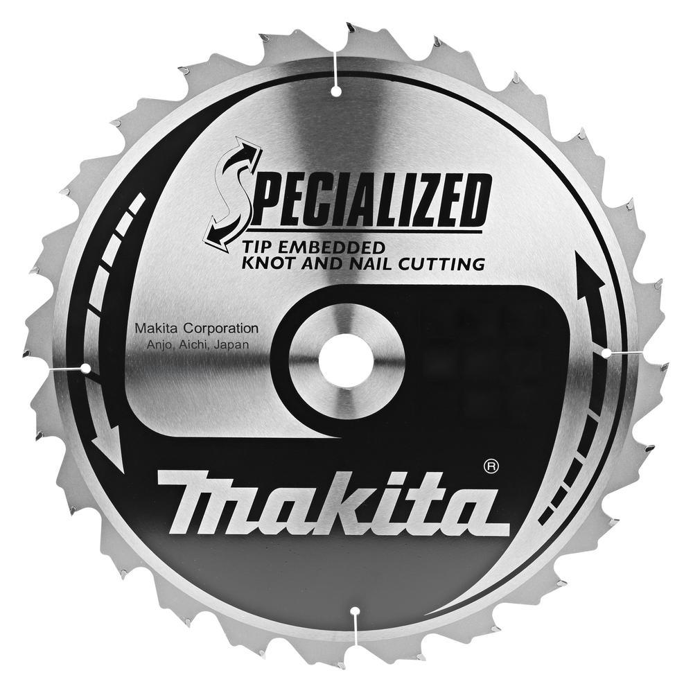 Makita SPECIALIZED Circular Saw Blade for Knot and Nail Cutting 190mm 24T 20mm