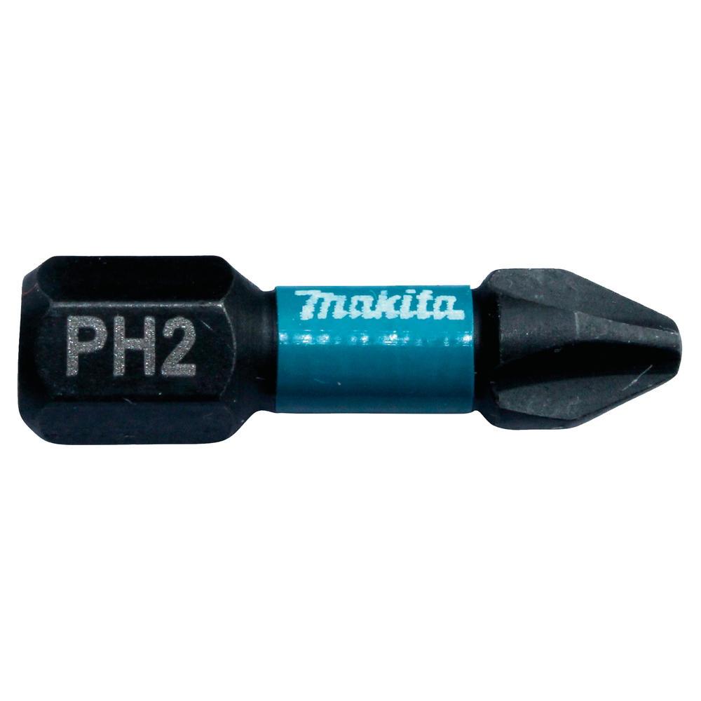 Makita Impact Black Torsion Phillips Screwdriver Bits PH2 25mm Pack of 2