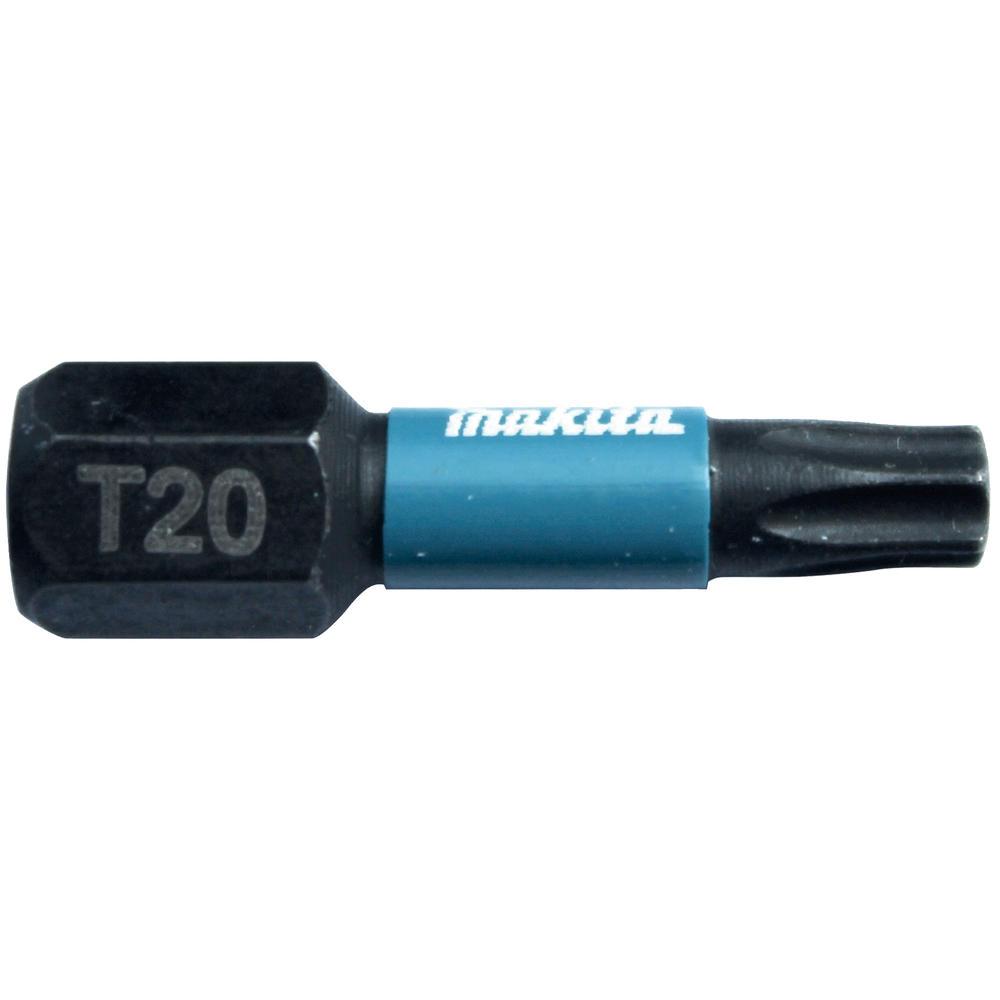 Makita Impact Black Torsion Torx Screwdriver Bits T20 25mm Pack of 2