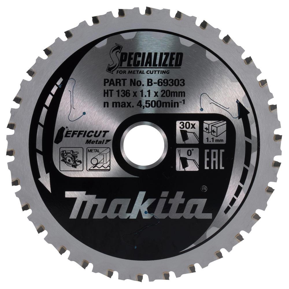 Makita SPECIALIZED Efficut Circular Saw Blade for Metal Cutting 136mm 30T 20mm