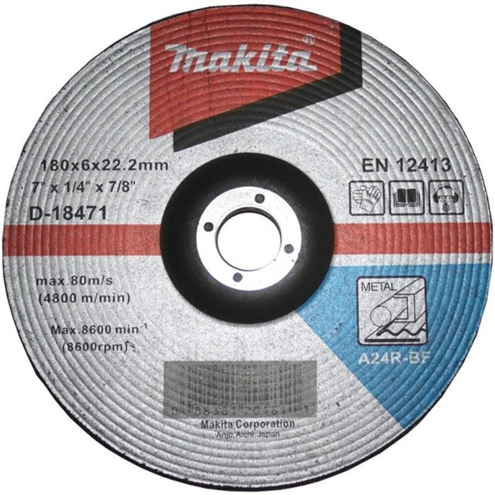 Makita A24 Metal Depressed Grinding Disc 180mm