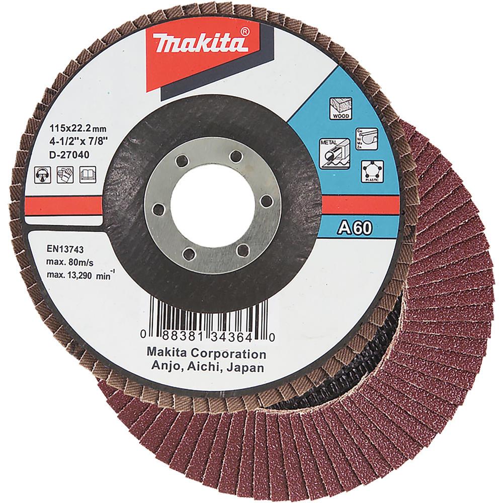 Makita Zirconium Abrasive Flap Disc 115mm 60g