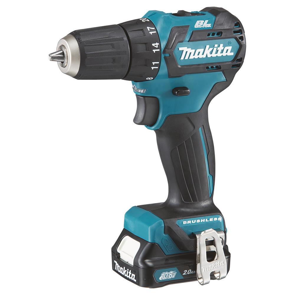 Makita DF332D 12v CXT Cordless Brushless Drill Driver 2 x 2ah Li-ion Battery Charger Case