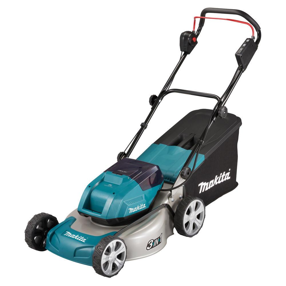 Makita DLM460 Twin 18v LXT Cordless Brushless Rotary Lawnmower 460mm No Batteries No Battery Charger