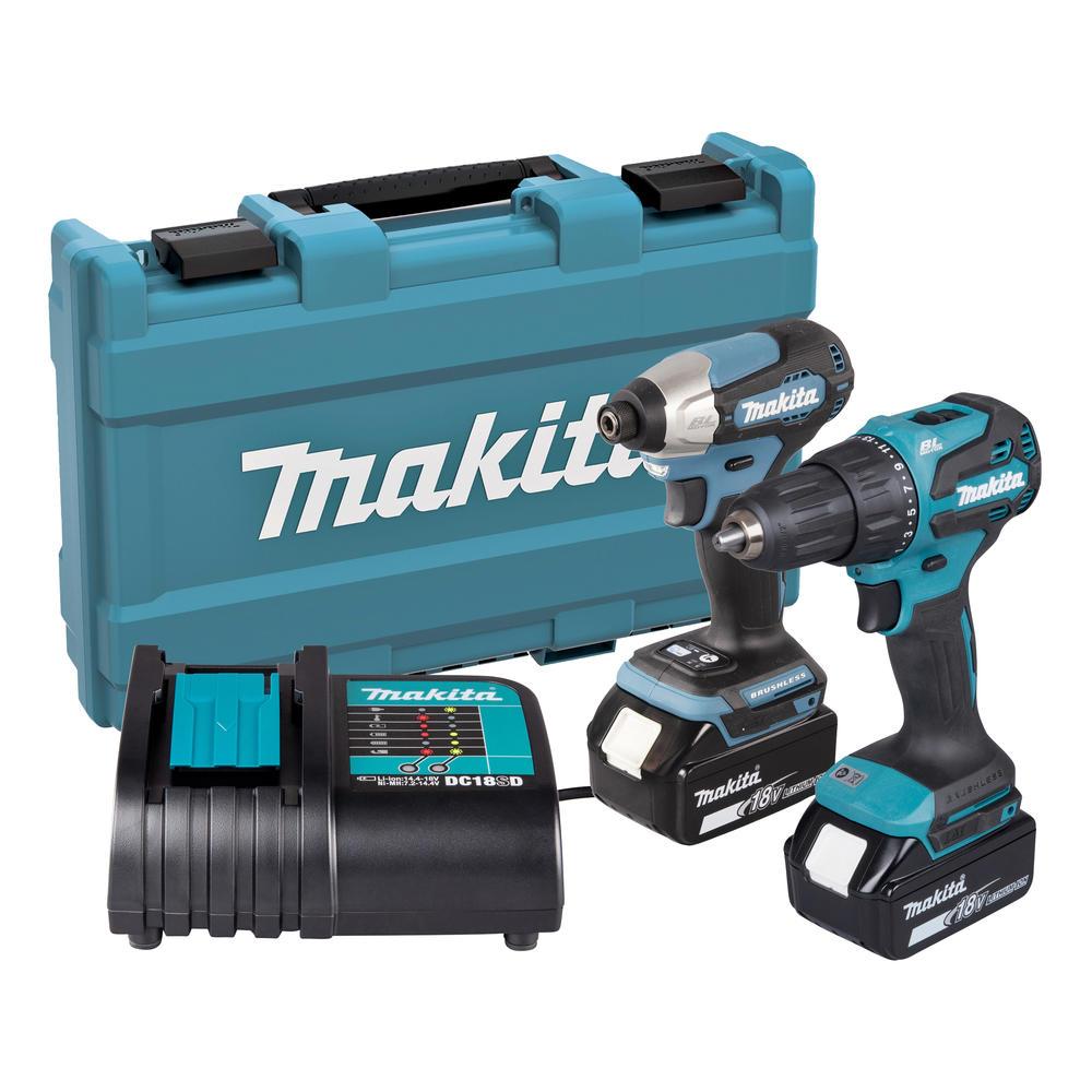 Makita DLX2539ST 18v LXT Cordless Combi Drill and Impact Driver Kit 2 x 5ah Li-ion Charger Case