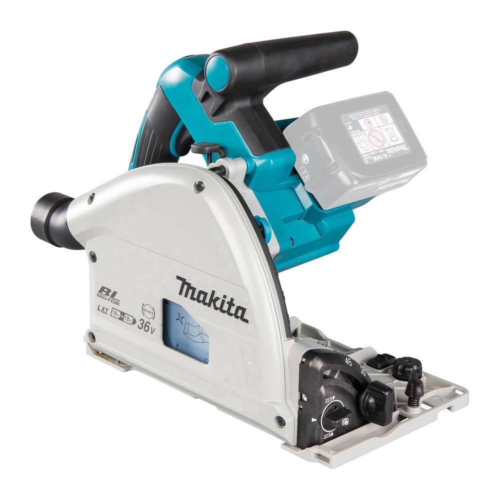Makita DSP601 Twin 18v LXT Cordless Brushless Plunge Saw 165mm No Batteries No Battery Charger Case