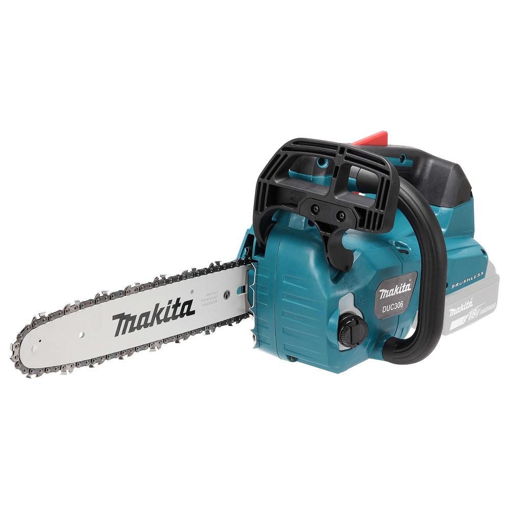 Makita DUC306 Twin 18v LXT Cordless Brushless Top Handle Chainsaw 300mm