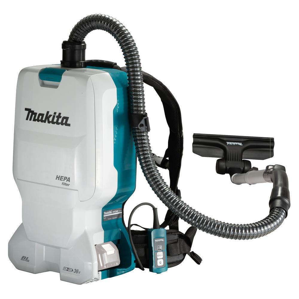 Makita DVC660 Twin 18v LXT Cordless Brushless Backpack Vacuum Cleaner No Batteries No Battery Charger