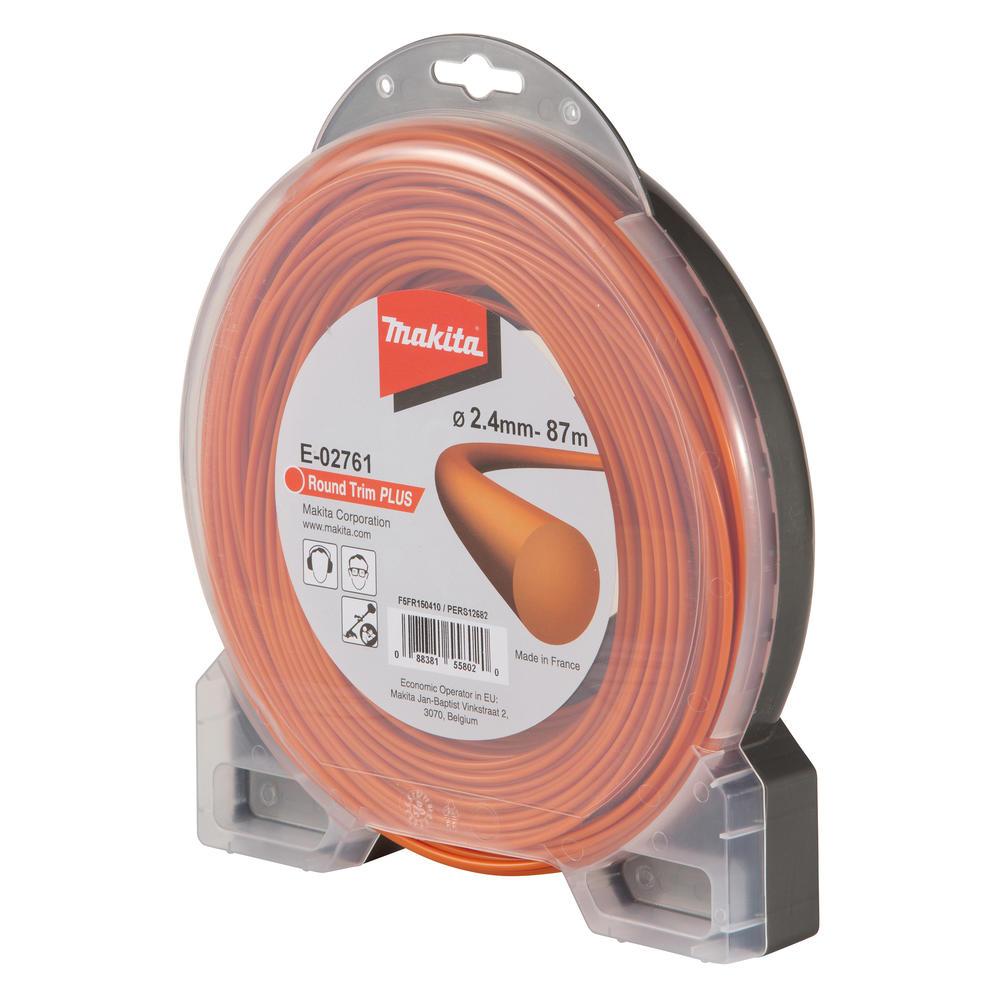 Makita Round Trim Plus Orange Grass Trimmer Line 2.4mm 87m