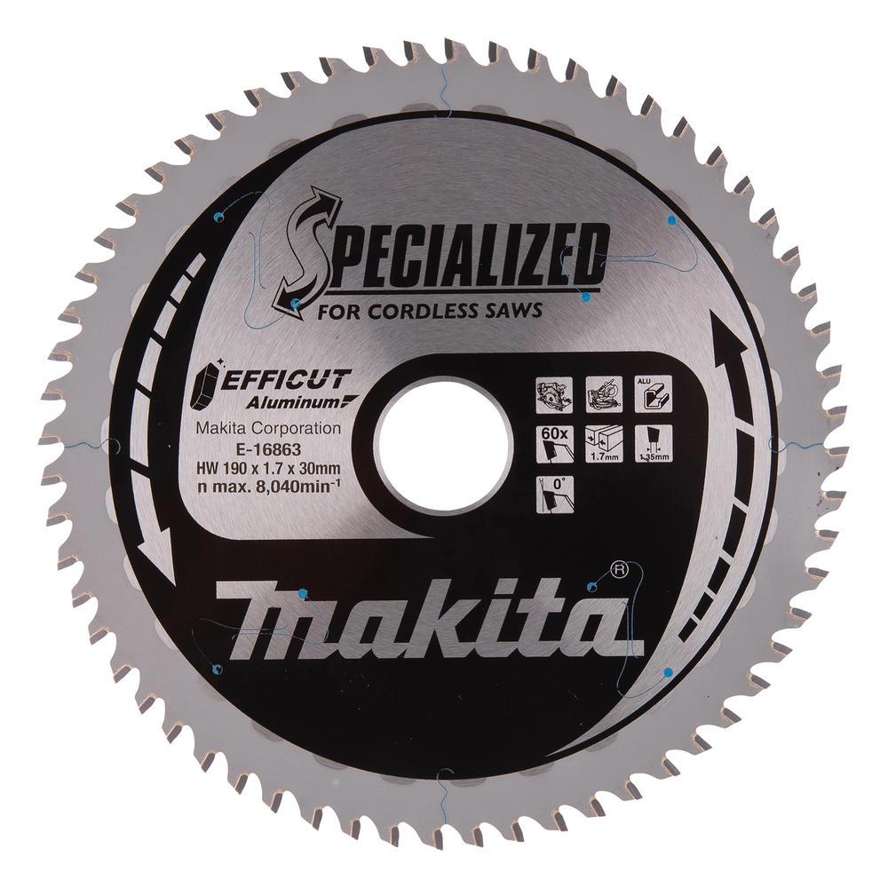 Makita SPECIALIZED Efficut Aluminium Circular Saw Blade 190mm 60T 30mm