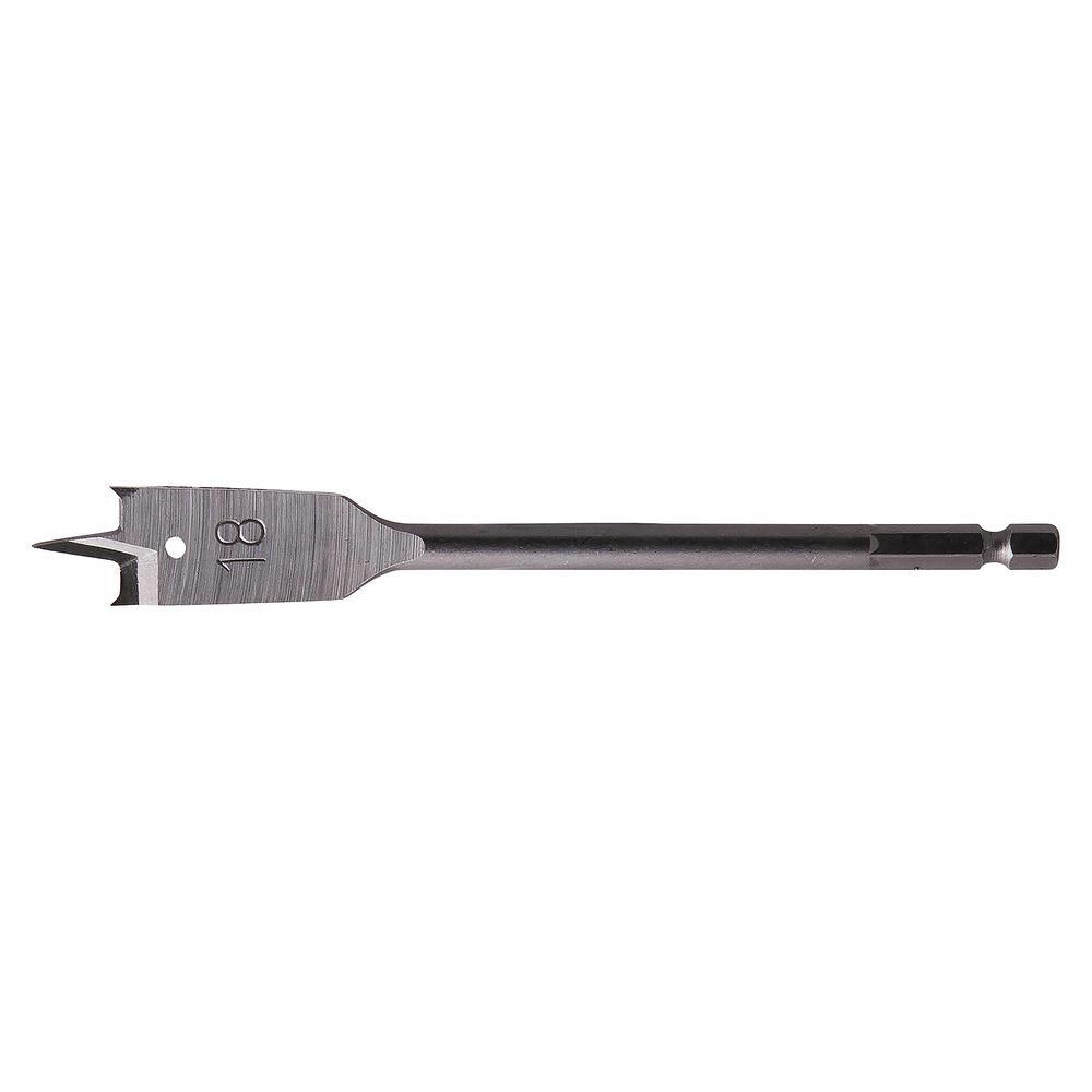 Makita 1/4" Hex Shank Flat Wood Drill Bit 18mm 150mm Pack of 1