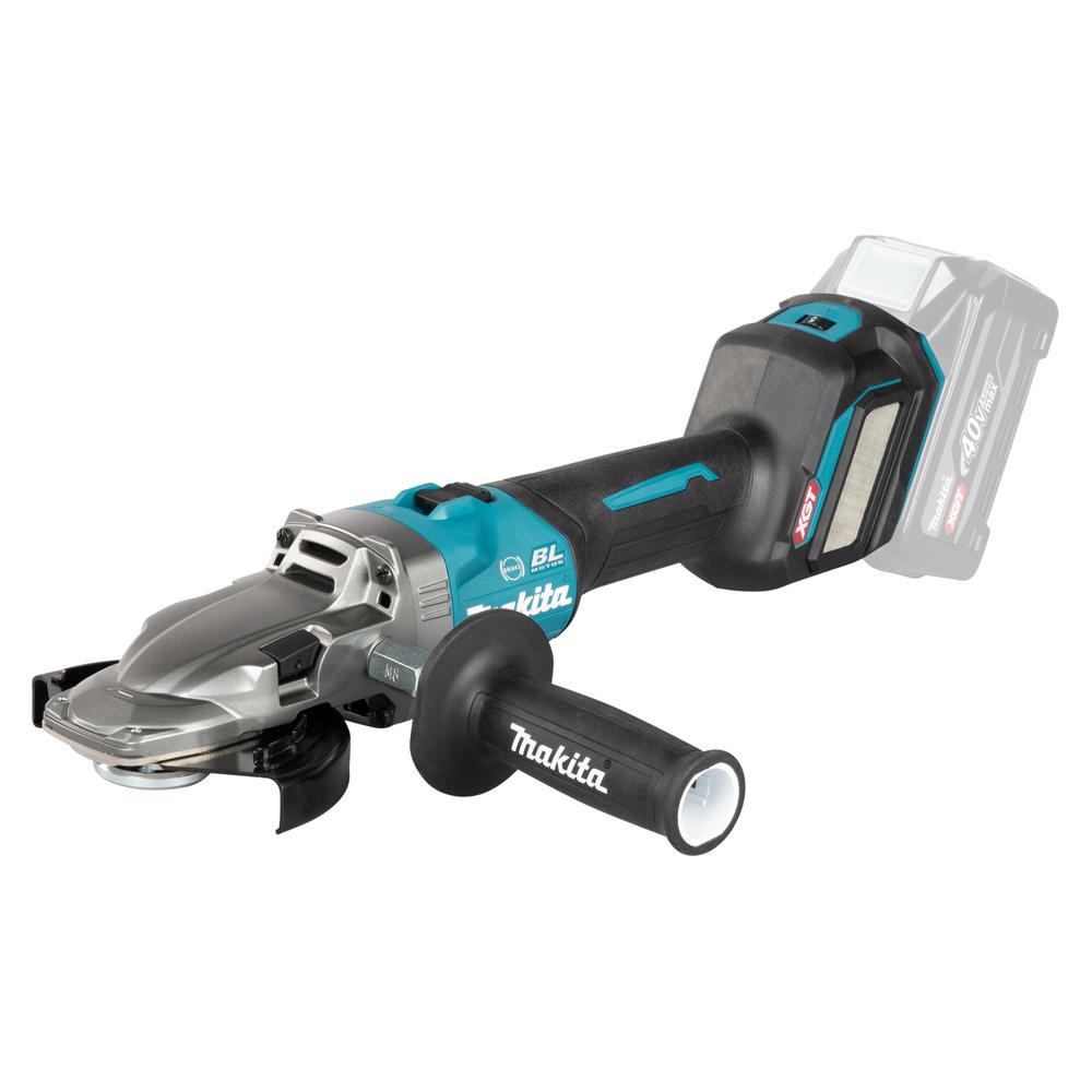 Makita GA055G 40v Max XGT Cordless Brushless Flat Head Slide Switch Angle Grinder 125mm No Batteries No Charger Case