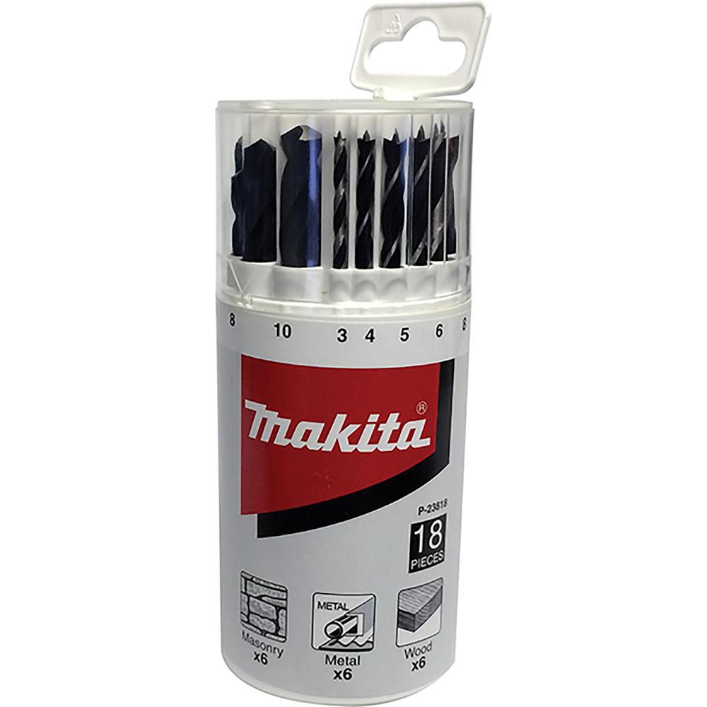 Makita 18 Piece Assorted Drill Bit Bit Set