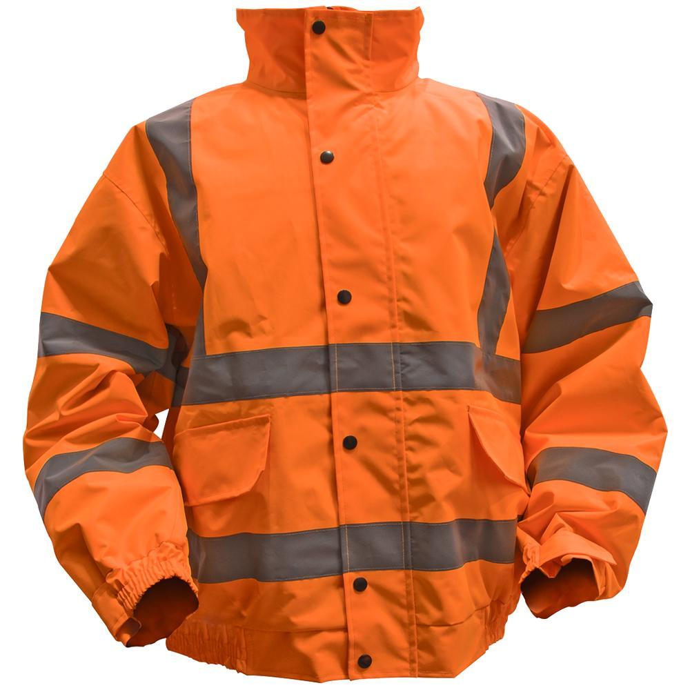 Sealey Quilted Lining Hi Vis Jacket Orange 2XL