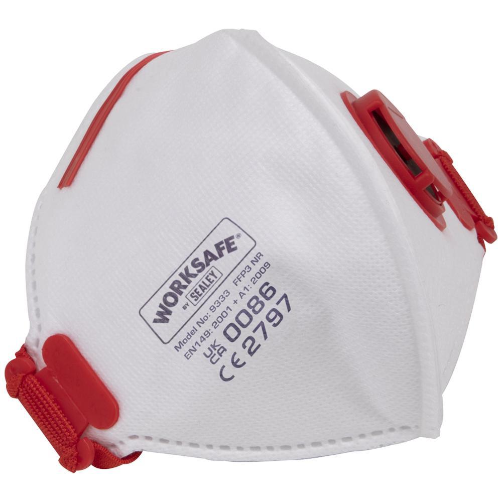 Sealey Valved Fold Flat Mask FFP3 Pack of 10
