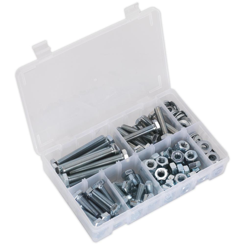 Sealey High Tensile Set Screw, Nut and Washer Assortment M10 Pack of 150
