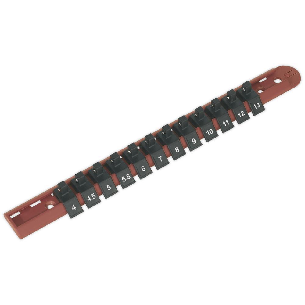 Sealey 1/4" Drive Socket Retaining Rail 12 Clips 1/4"