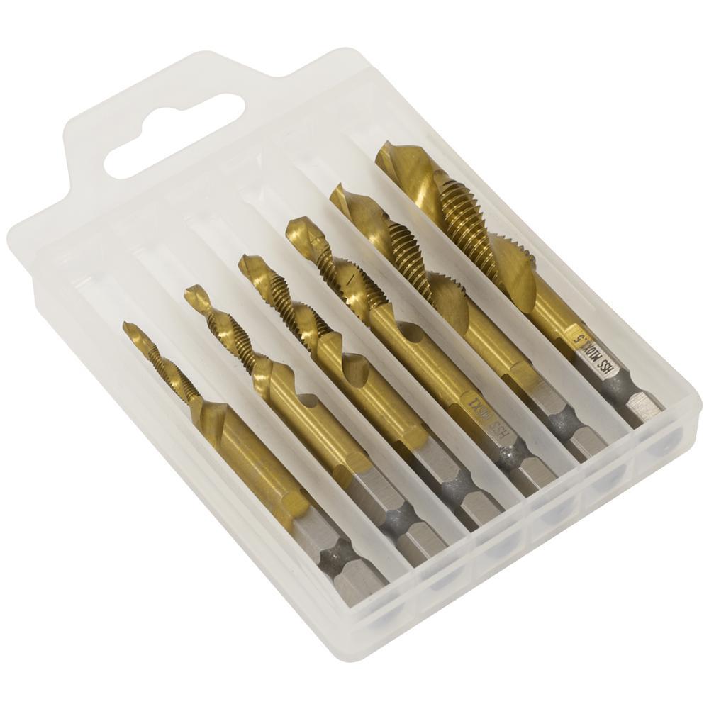 Sealey 6 Piece Hex Shank Tapping Drill Bit Set M3 - M10