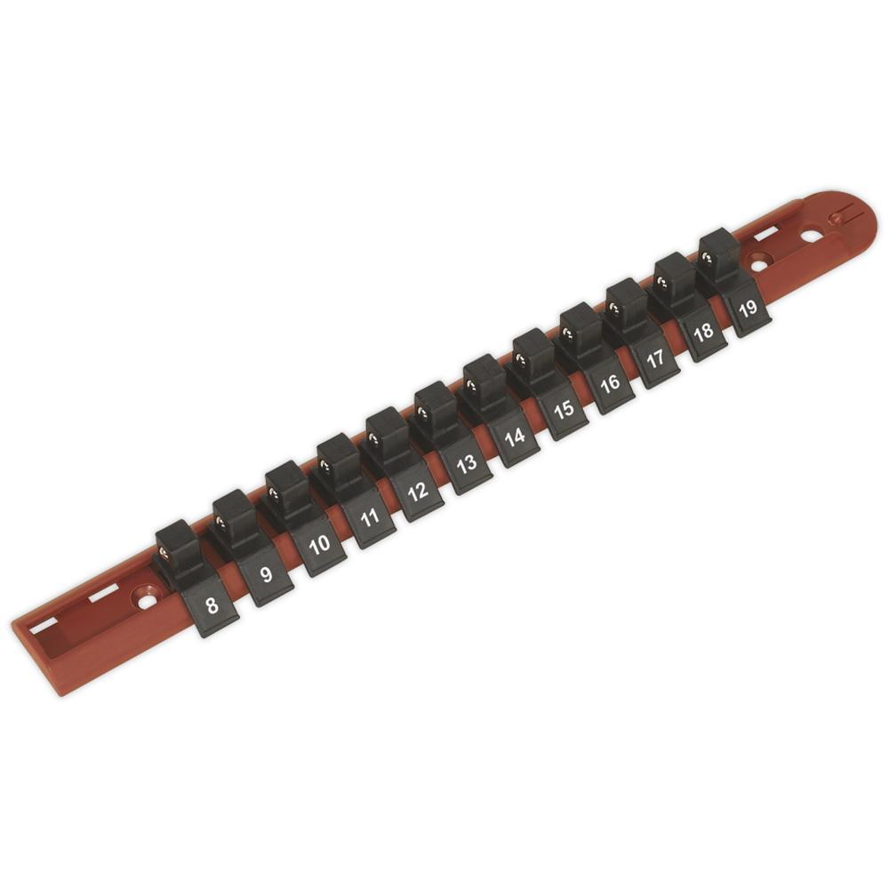 Sealey 3/8" Drive Socket Retaining Rail 12 Clips 3/8"