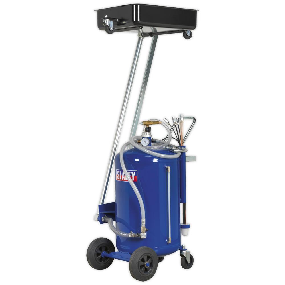 Sealey AK462DX Mobile Oil Drainer Cantilever Air Discharge and Probes