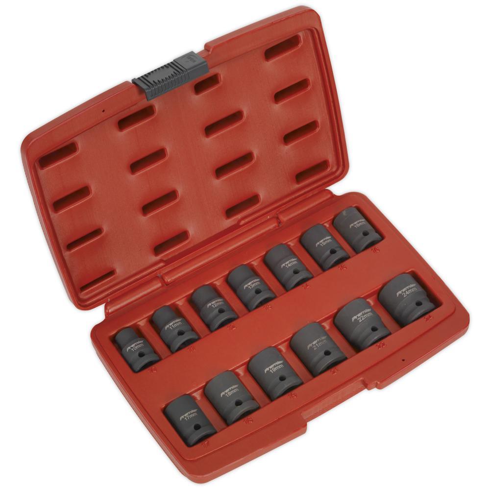Sealey 13 Piece 1/2" Drive Total Drive Impact Socket Set 1/2"