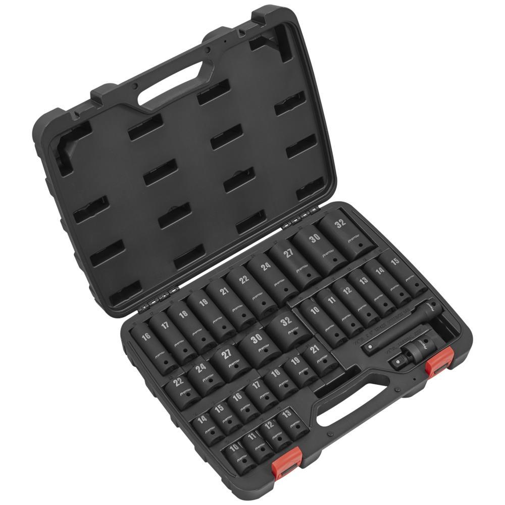 Sealey AK5634M 34 Piece 1/2" Drive Impact Socket Set Metric