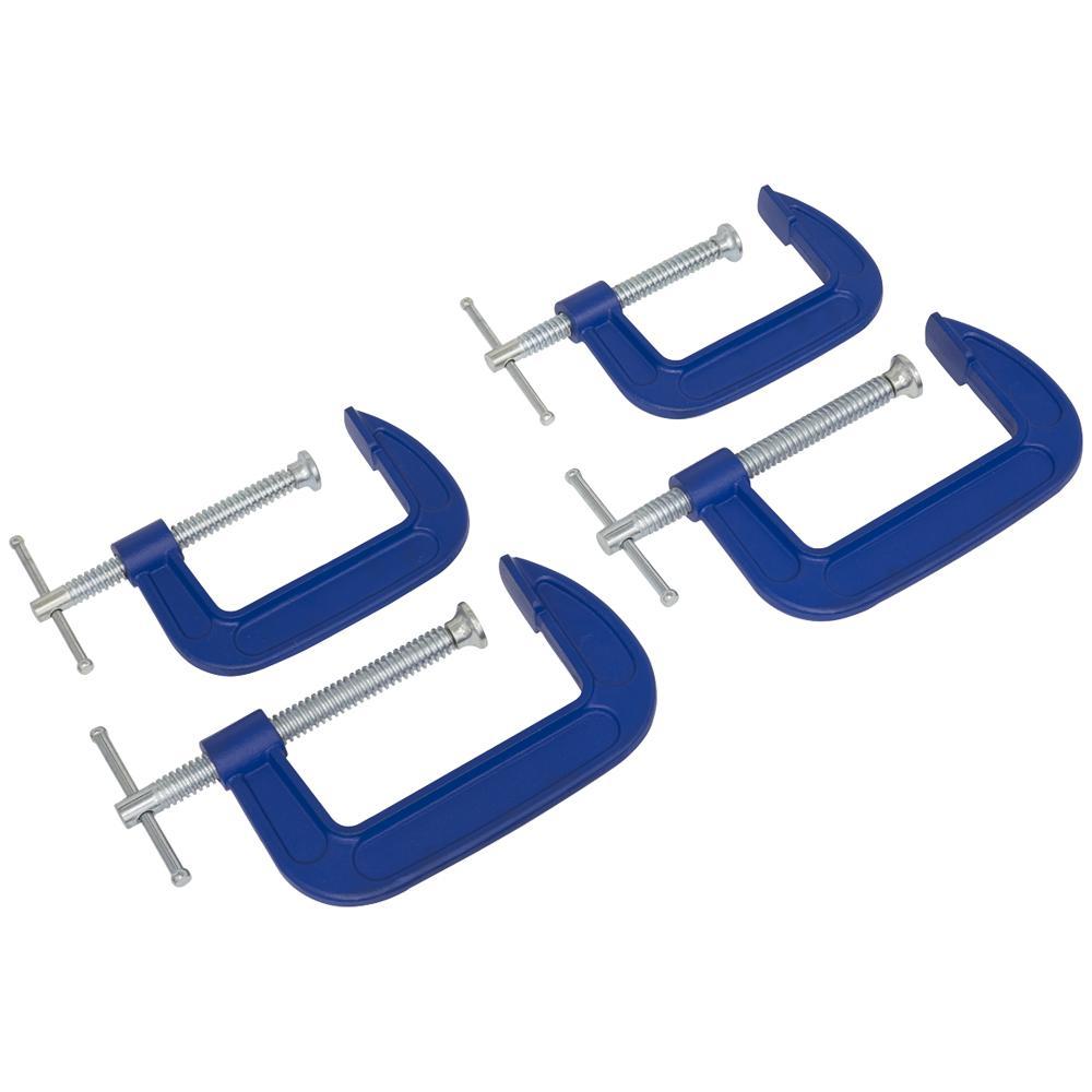 Sealey 4 Piece 75mm and 100mm G Clamp Set