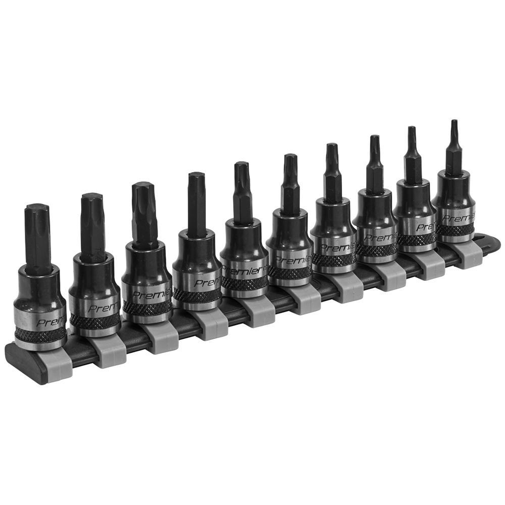 Sealey 10 Piece Black Series 3/8" Drive Torx Socket Bit Set 3/8"