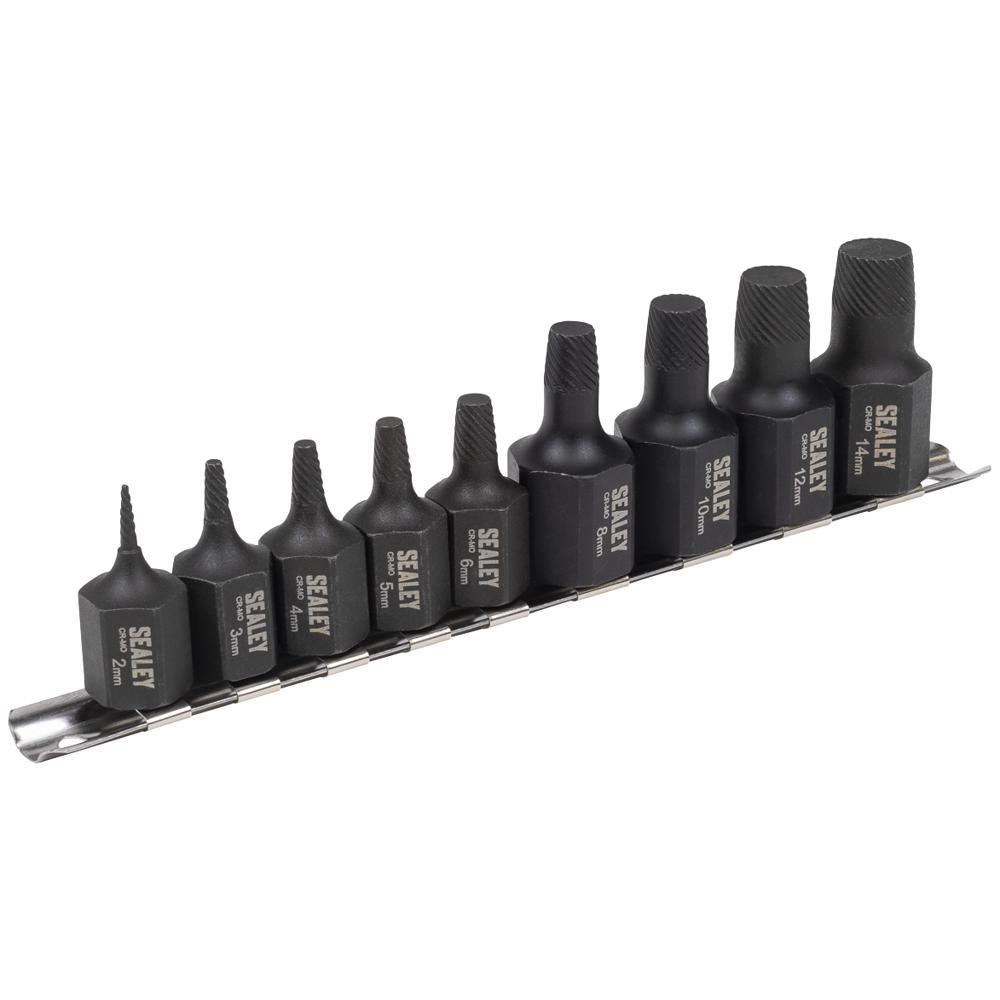 Sealey 9 Piece Stud and Bolt Extractor Set