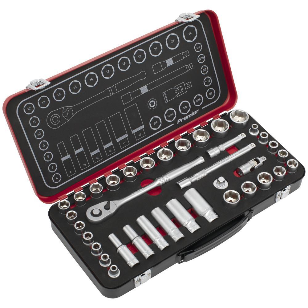 Sealey Platinum Series 37 Piece 3/8" Drive Socket Set Metric and Imperial 3/8"
