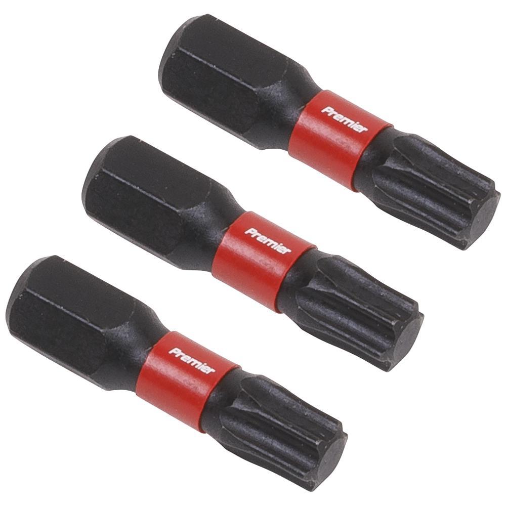 Sealey Impact Power Tool Torx Screwdriver Bits T30 25mm Pack of 3