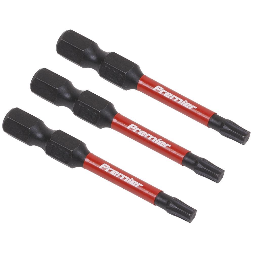 Sealey Impact Power Tool Torx Screwdriver Bits T20 50mm Pack of 3