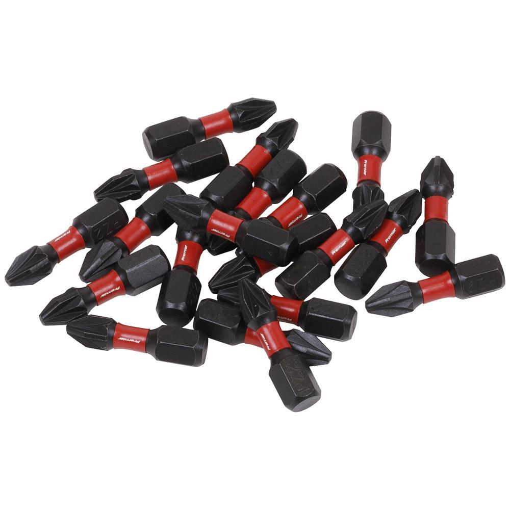 Sealey Impact Power Tool Pozi Screwdriver Bits PZ2 25mm Pack of 20