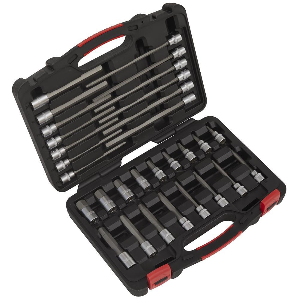 Sealey 30 Piece 3/8" Drive Hexagon Socket Bit Set 3/8"