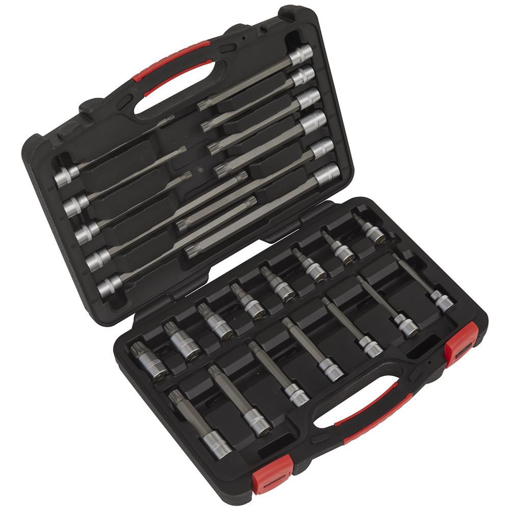 Sealey 26 Piece 3/8" Drive Spline Socket Bit Set 3/8"