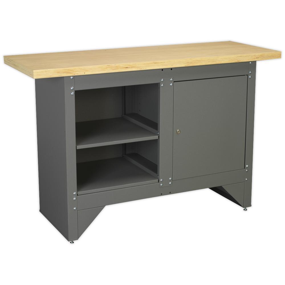 Sealey Heavy Duty Metal Workbench with Cupboard 1.37m