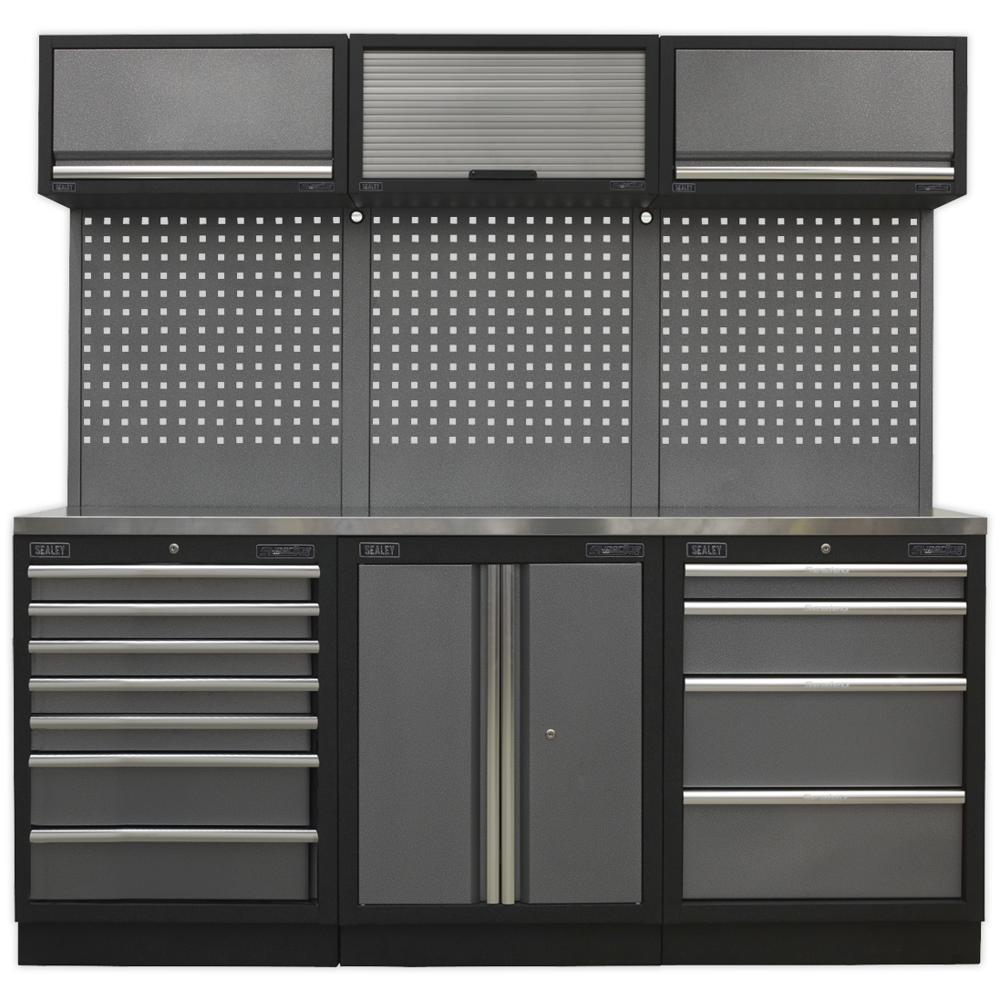 Sealey Superline Pro MSS Stainless Steel Worktop Storage Combo 2040mm 485mm 2000mm