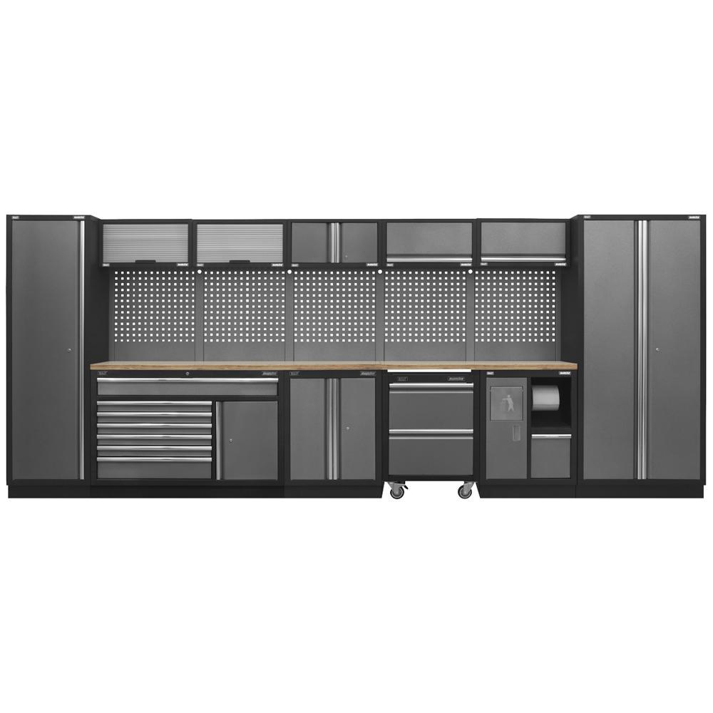 Sealey Superline Pro MSS Wood Worktop Storage Combo 4915mm 460mm 2000mm