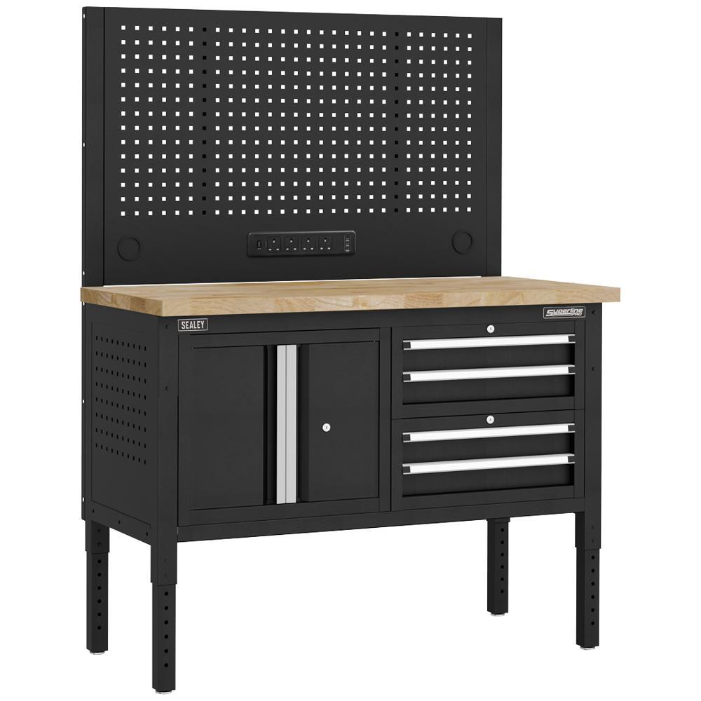 Sealey Superline Pro 4 Drawer Modular Workbench and Pegboard 1.26m