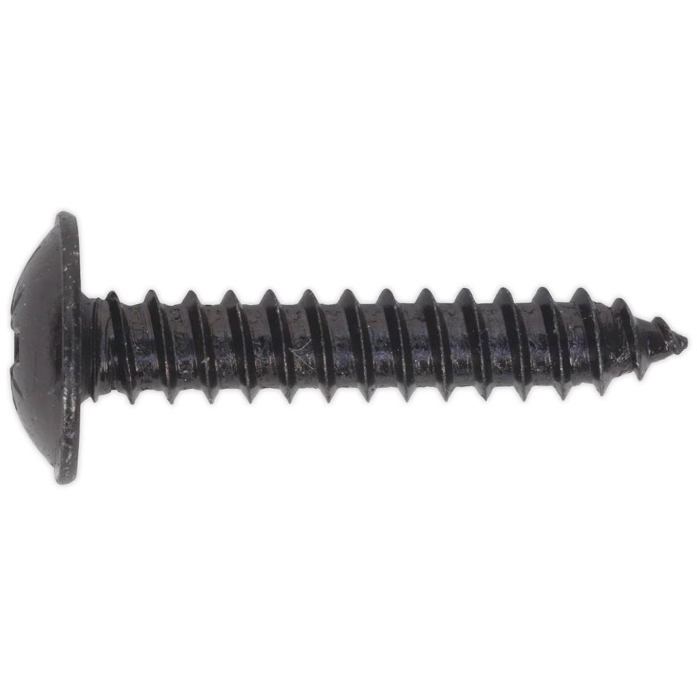 Self Tapping Flange Head Pozi Screws Black 4.8mm 25mm Pack of 100